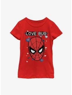 Superheroes Marvel Spider-Man Love Bug Youth Girls T-Shirt