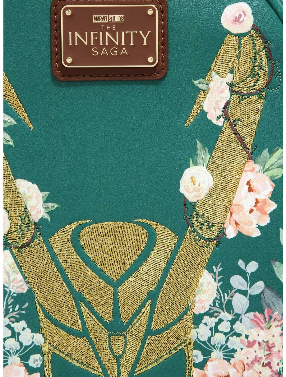 Superheroes Loungefly Marvel Loki Floral Mini Backpack - BoxLunch Exclusive - Image 5