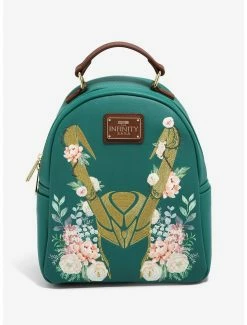 Superheroes Loungefly Marvel Loki Floral Mini Backpack - BoxLunch Exclusive