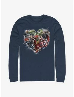 Superheroes Marvel Avengers Avenger Heart Long-Sleeve T-Shirt