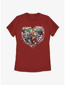 Superheroes Marvel Avengers Avenger Heart Womens T-Shirt