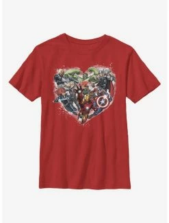 Superheroes Marvel Avengers Avenger Heart Youth T-Shirt