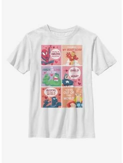 Superheroes Marvel Avengers Valentine Comic Youth T-Shirt