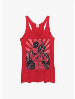 Superheroes Marvel Deadpool Close Heart Womens Tank Top