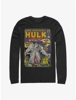 Superheroes Marvel Hulk Comic Cover Long-Sleeve T-Shirt