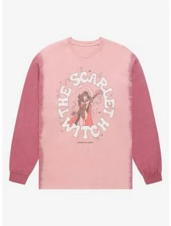 Superheroes Marvel Scarlet Witch Retro Split-Dye Long Sleeve T-Shirt - BoxLunch Exclusive