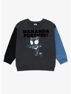 Superheroes Marvel Black Panther Wakanda Forever Color Block Crew Neck - BoxLunch Exclusive