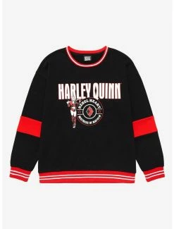 Superheroes DC Comics Batman Harley Quinn Varsity Crewneck - BoxLunch Exclusive