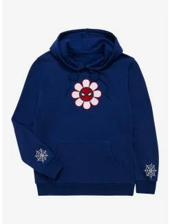 Superheroes Marvel Spider-Man Flower Mask Hoodie - BoxLunch Exclusive