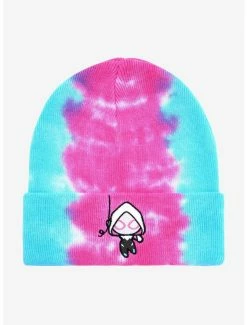 Superheroes Marvel Spider-Man Spider-Gwen Tie-Dye Cuff Beanie - BoxLunch Exclusive