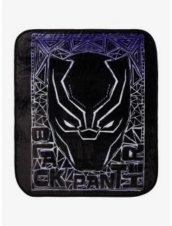 Superheroes Marvel Black Panther Mask Portrait Throw - BoxLunch Exclusive