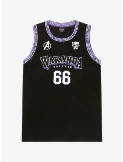 Superheroes Marvel Black Panther Wakanda Forever Basketball Jersey