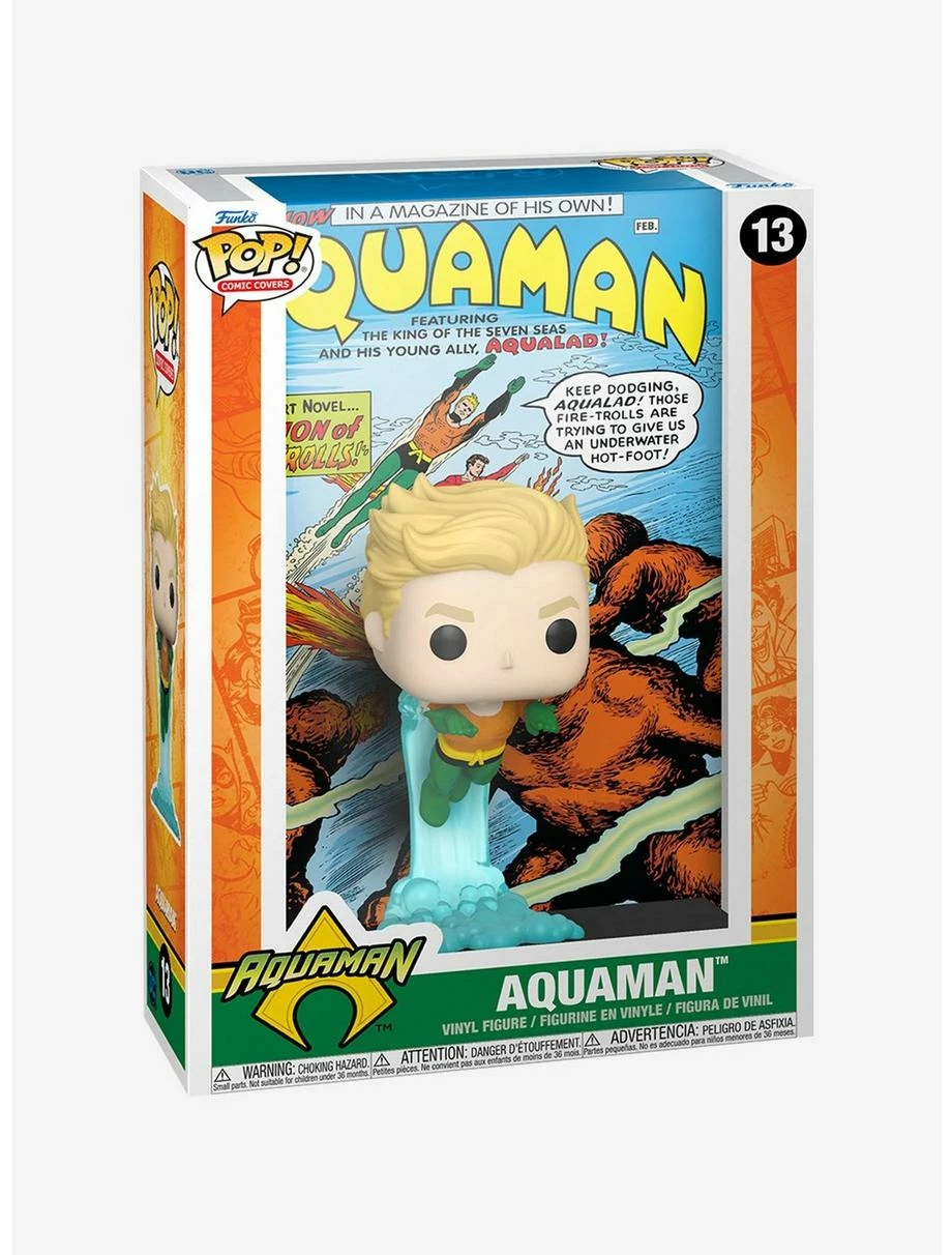 Superheroes Funko Pop! Comic Covers DC Comics Aquaman Vinyl Figure - Image 2