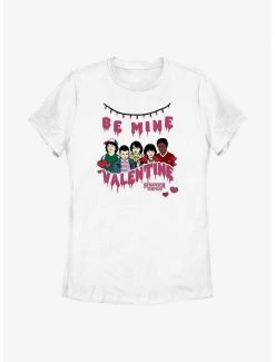 Superheroes Stranger Things Be Mine Valentine Womens T-Shirt