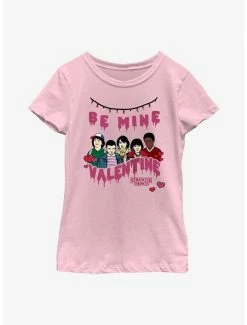 Television Stranger Things Be Mine Valentine Youth Girls T-Shirt