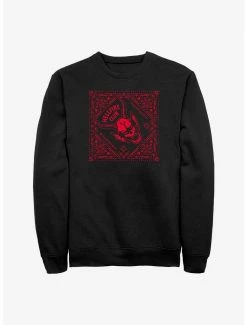 Television Stranger Things Hellfire Club Paisley Pattern Sweatshirt