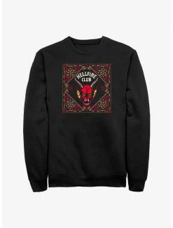 Television Stranger Things Hellfire Club Pattern Sweatshirt