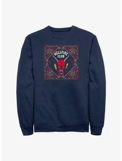 Television Stranger Things Hellfire Club Pattern Sweatshirt
