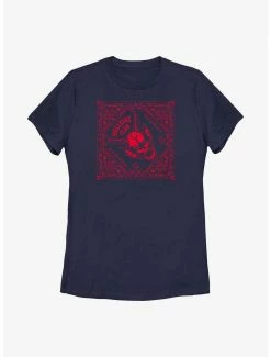 Television Stranger Things Hellfire Club Paisley Pattern Womens T-Shirt