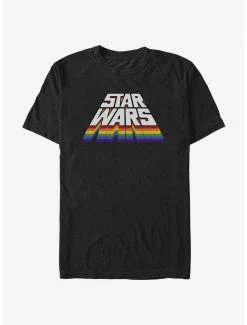 Online Exclusives Star Wars Logo Rainbow Stack T-Shirt