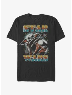 Online Exclusives Star Wars The Mandalorian And Grogu Galaxy Portrait T-Shirt
