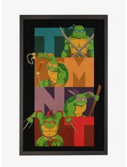 Online Exclusives Teenage Mutant Ninja Turtles Colorblock Team Pose Framed Poster
