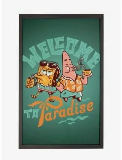 Online Exclusives Spongebob Squarepants Welcome To Paradise Framed Poster